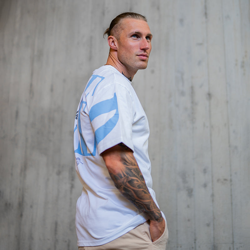 FOXED® URBAN OVERSIZE SHIRT WHITE/BLUE