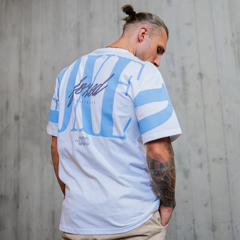 FOXED® URBAN OVERSIZE SHIRT WHITE/BLUE