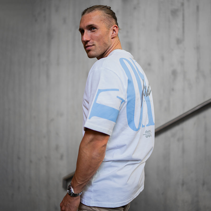 FOXED® URBAN OVERSIZE SHIRT WHITE/BLUE