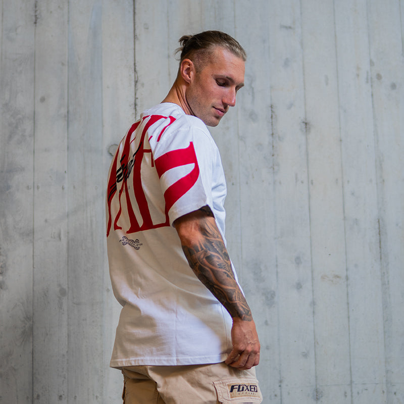 FOXED® URBAN OVERSIZE SHIRT WHITE/RED