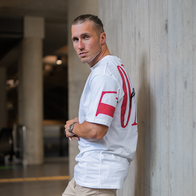FOXED® URBAN OVERSIZE SHIRT WHITE/RED