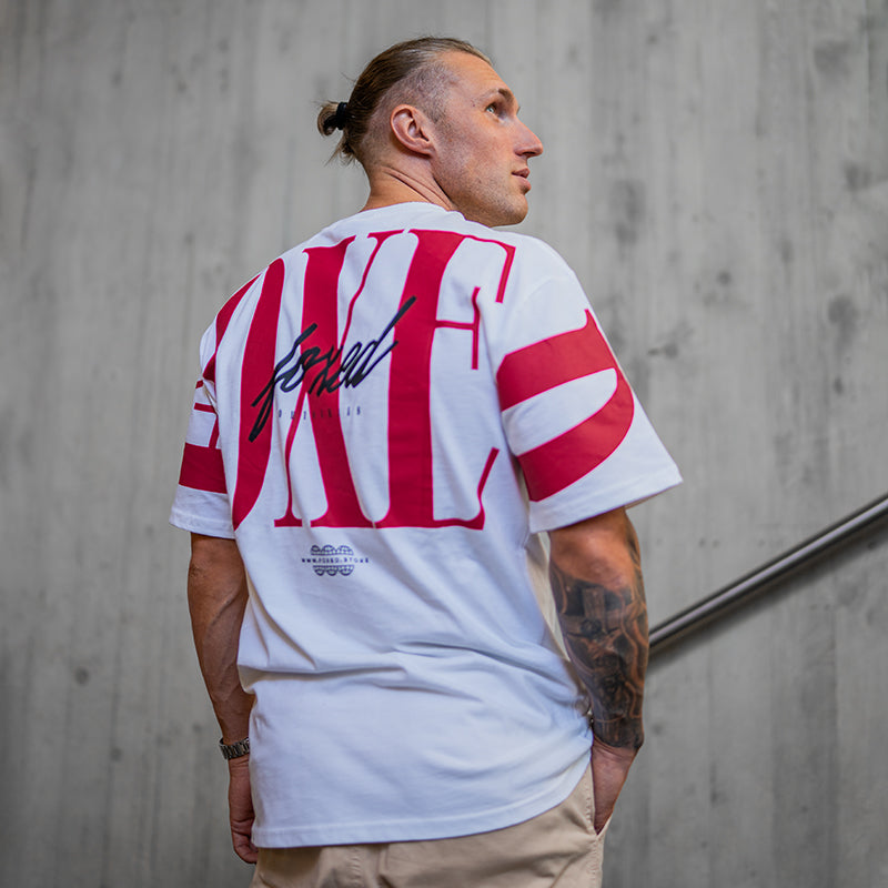 FOXED® URBAN OVERSIZE SHIRT WHITE/RED