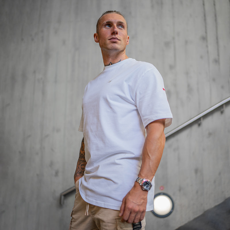 FOXED® URBAN OVERSIZE SHIRT WHITE/RED
