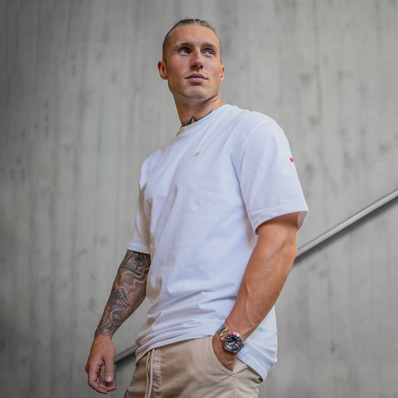 FOXED® URBAN OVERSIZE SHIRT WHITE/RED