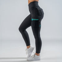 FOXED® CARGO 3-POCKET LEGGINGS MINT