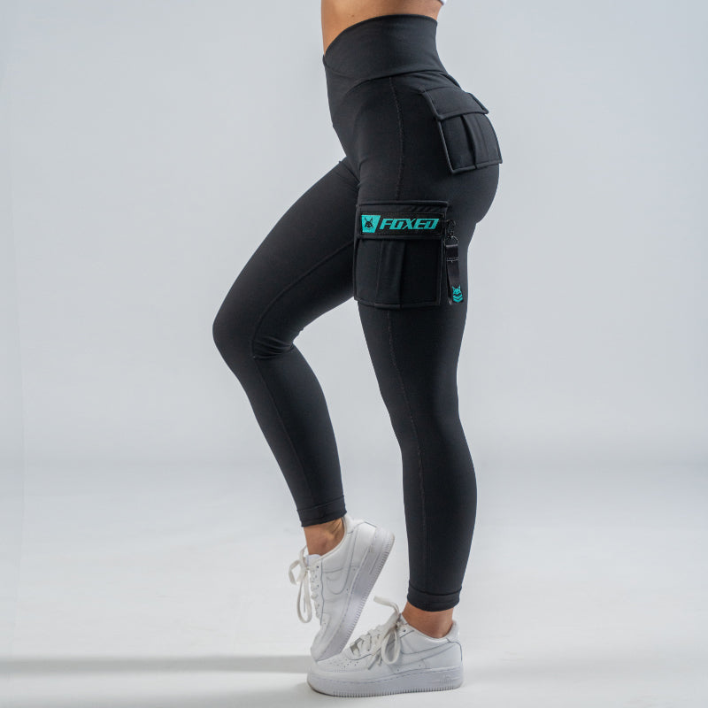 FOXED® CARGO 3-POCKET LEGGINGS MINT