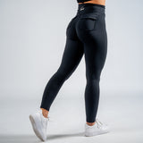 FOXED® CARGO ABBY 2-POCKET LEGGINGS BLACK
