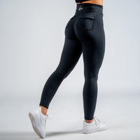 FOXED® CARGO ABBY 2-POCKET LEGGINGS BLACK