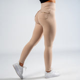 FOXED® CARGO ABBY 2-POCKET LEGGINGS SOFT SAND
