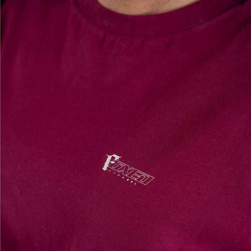 FOXED® FOCUS WOMEN CROPPED T-SHIRT BURGUNDY