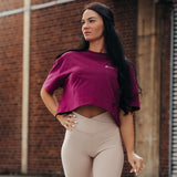 FOXED® FOCUS WOMEN CROPPED T-SHIRT BURGUNDY