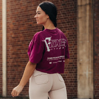 FOXED® FOCUS WOMEN CROPPED T-SHIRT BURGUNDY