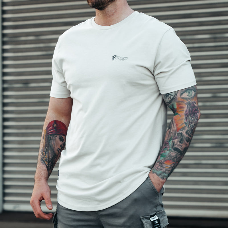 FOXED® "FOCUS" UNISEX LONG SHIRT OFFWHITE/NAVY