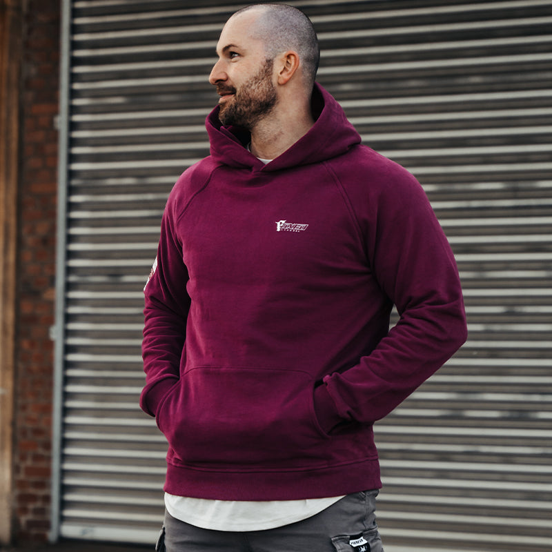 FOXED® "FOCUS" UNISEX HOODIE BURGUNDY