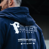 FOXED® "FOCUS" UNISEX HOODIE ZIPPER NAVY