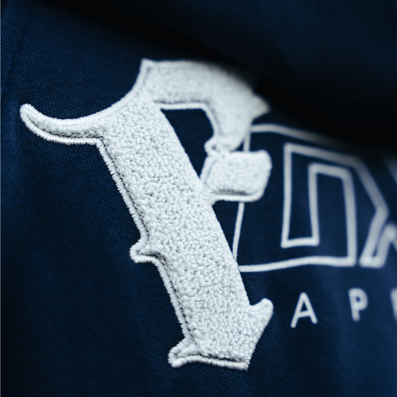 FOXED® "FOCUS" UNISEX HOODIE ZIPPER NAVY