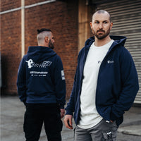 FOXED® "FOCUS" UNISEX HOODIE ZIPPER NAVY