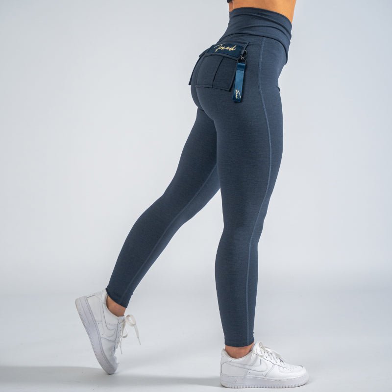 FOXED® CARGO 3-POCKET SIGNATURE LEGGINGS DENIM BLUE