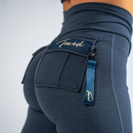 FOXED® CARGO 3-POCKET SIGNATURE LEGGINGS DENIM BLUE