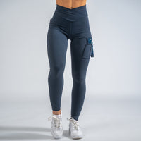 FOXED® CARGO 3-POCKET SIGNATURE LEGGINGS DENIM BLUE
