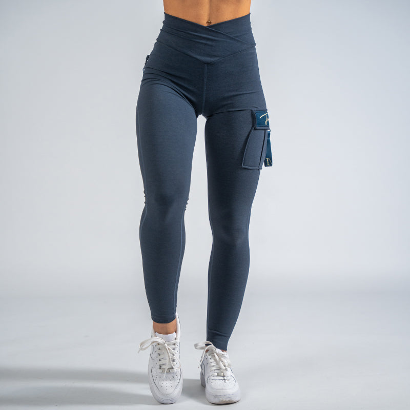 FOXED® CARGO 3-POCKET SIGNATURE LEGGINGS DENIM BLUE