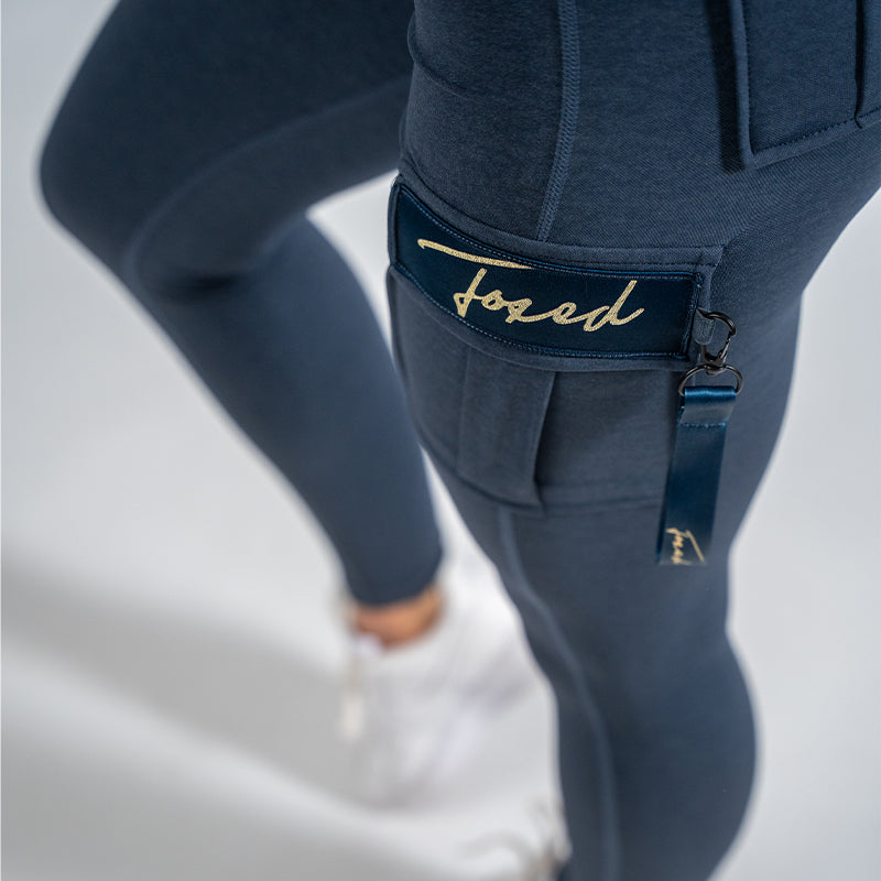 FOXED® CARGO 3-POCKET SIGNATURE LEGGINGS DENIM BLUE