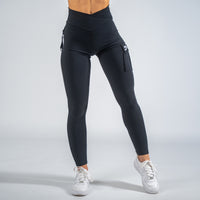 FOXED® CARGO 3-POCKET LEGGINGS SILVER