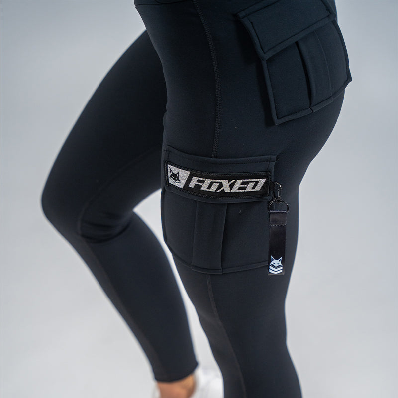 FOXED® CARGO 3-POCKET LEGGINGS SILVER