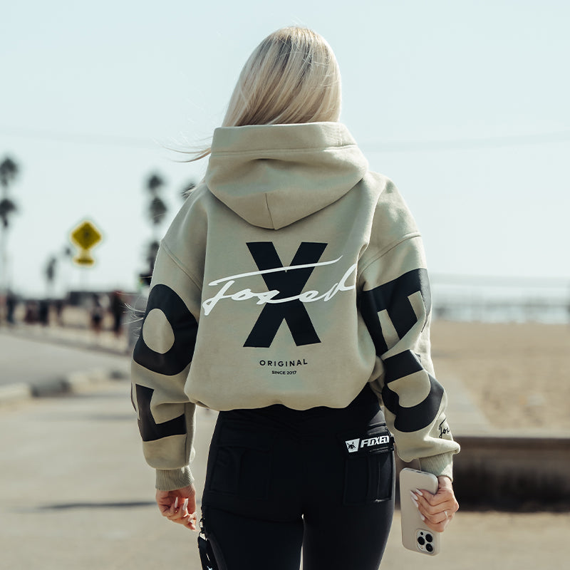 FOXED® STATEMENT HOODIE MATCHA LATTE