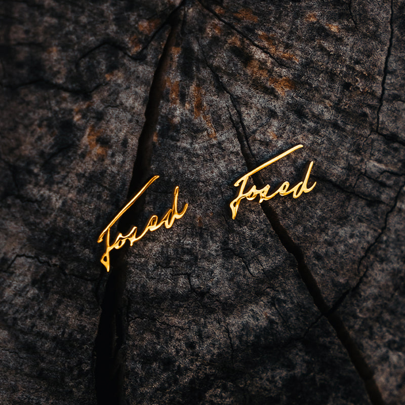 FOXED® "SIGNATURE" EDELSTAHL OHRRINGE GOLD