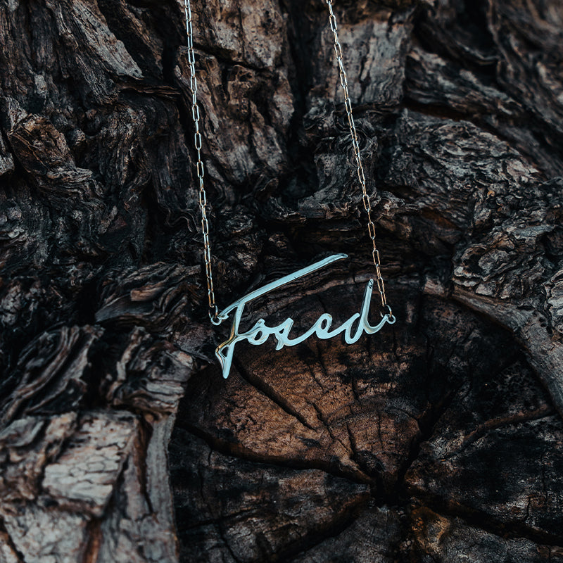 FOXED® "SIGNATURE" EDELSTAHL HALSKETTE SILBER