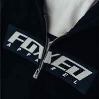 FOXED® "CLASSIC V2" UNISEX ZIP HOODIE BLACK HEAVY