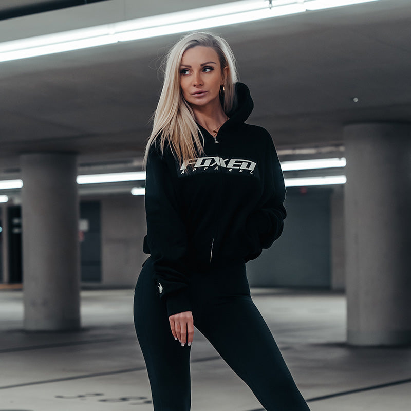 FOXED® "CLASSIC V2" UNISEX ZIP HOODIE BLACK HEAVY