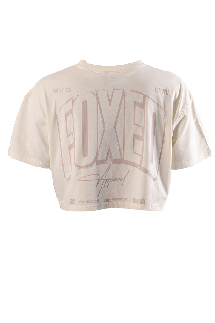 FOXED® INFINITY WOMEN CROPPED T-SHIRT COCONUT MILK