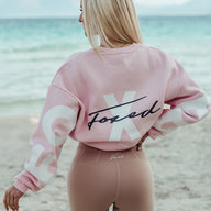 FOXED® STATEMENT OVERSIZE SWEATER ROSE