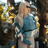 FOXED® STATEMENT OVERSIZE SWEATER PETROL