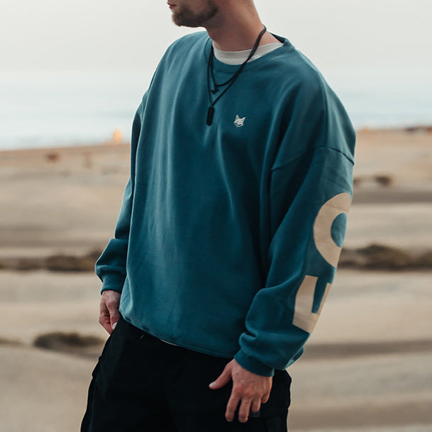 FOXED® STUDIOSTATE OVERSIZE SWEATER PETROL MEN