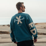 FOXED® STATEMENT OVERSIZE SWEATER PETROL MEN