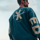 FOXED® STATEMENT OVERSIZE SWEATER PETROL MEN