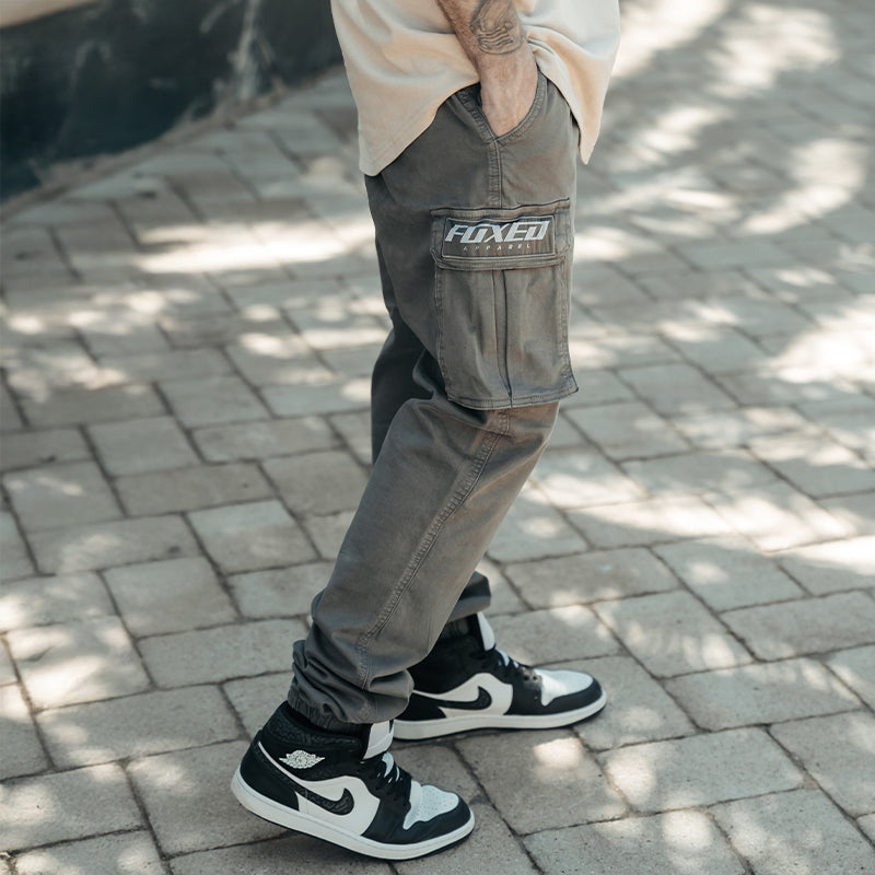 FOXED® CARGO PREMIUM PANTS UNISEX GREY