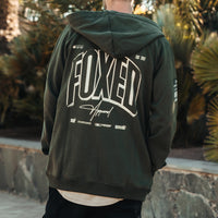 FOXED® INFINITY UNISEX ZIP HOODIE FOREST GREEN