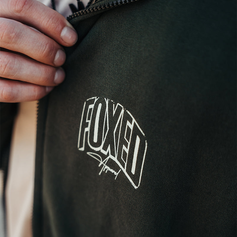 FOXED® INFINITY UNISEX ZIP HOODIE FOREST GREEN