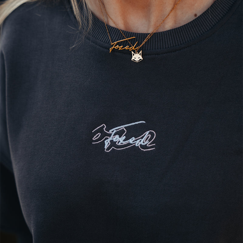 FOXED® OUTLINES SOFT GREY SWEATER