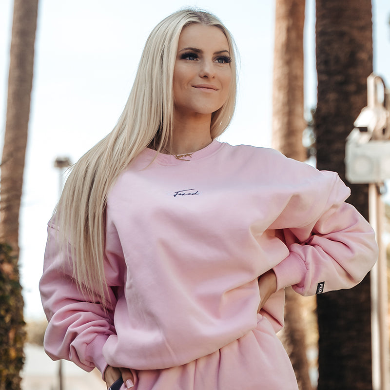 FOXED® OUTLINES COTTON PINK SWEATER