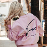 FOXED® OUTLINES COTTON PINK SWEATER