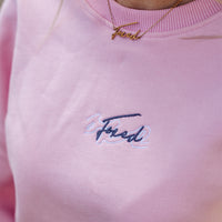 FOXED® OUTLINES COTTON PINK SWEATER