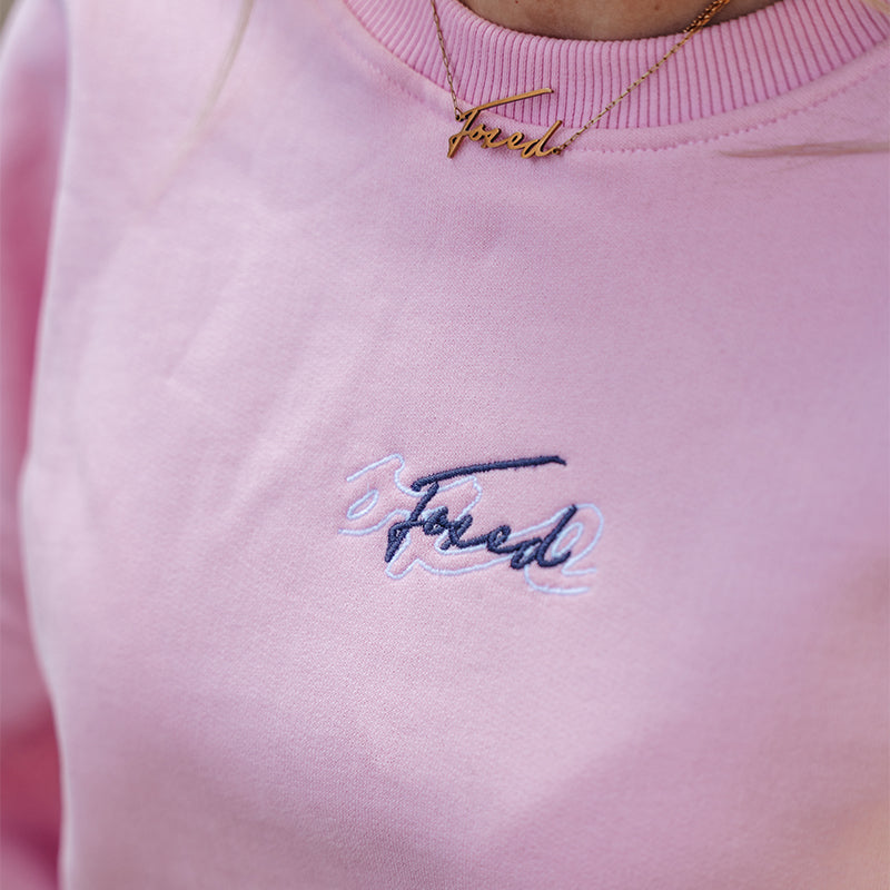 FOXED® OUTLINES COTTON PINK SWEATER