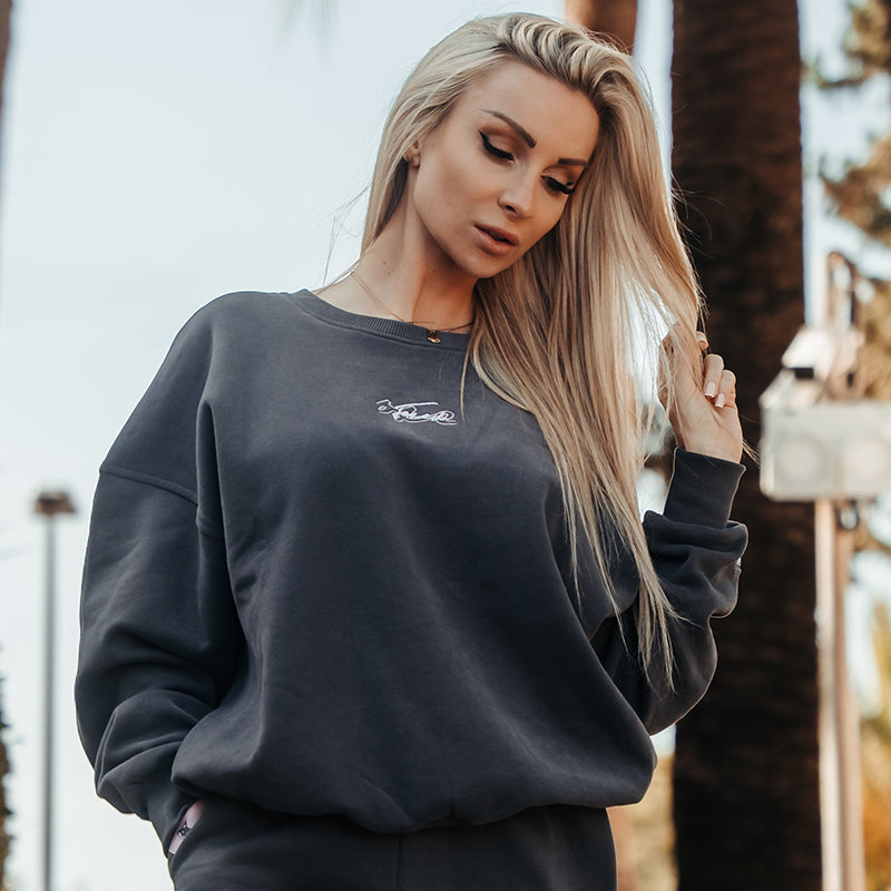 FOXED® OUTLINES SOFT GREY SWEATER