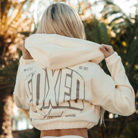 FOXED® INFINITY CROPPED WOMEN HOODIE ZIPPER COCONUT MILK