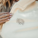 FOXED® INFINITY CROPPED WOMEN HOODIE ZIPPER COCONUT MILK